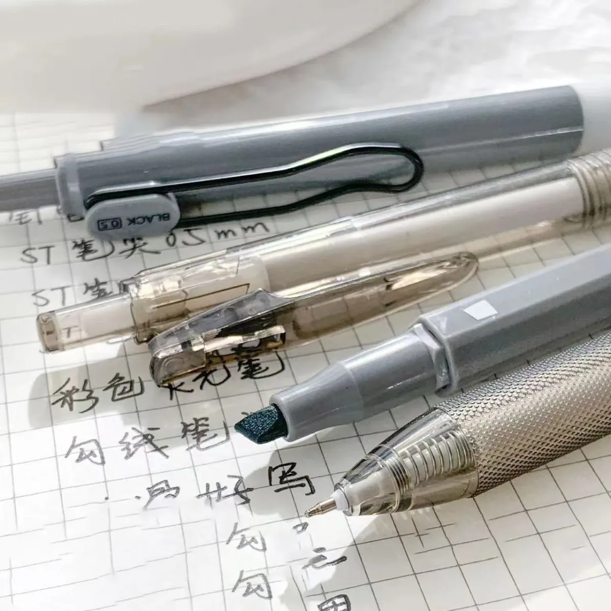 7pcs Boxed Gel Pen Set 0.5mm Black Ink Student Exam School Stationery Gift Pack showcase 8