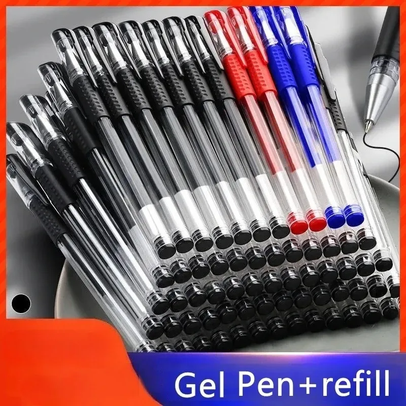 35/25 Pcs Gel Pen Set with Black, Blue, Red Ink, 0.5mm Ballpoint Tip, Kawaii Writing Tools for School and Office Stationery Supplies thumbnail 1