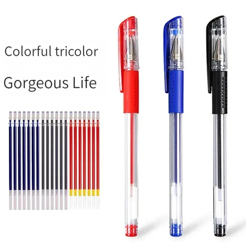 35/25 Pcs Gel Pen Set with Black, Blue, Red Ink, 0.5mm Ballpoint Tip, Kawaii Writing Tools for School and Office Stationery Supplies thumbnail 3