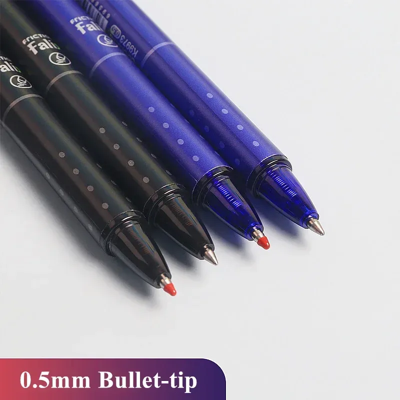 0.5mm Retractable Erasable Gel Pens Set with Built-in Eraser - Black & Blue Ink, Smooth Writing, 20 Refills Included for Office, School Exams & Stationery thumbnail 4