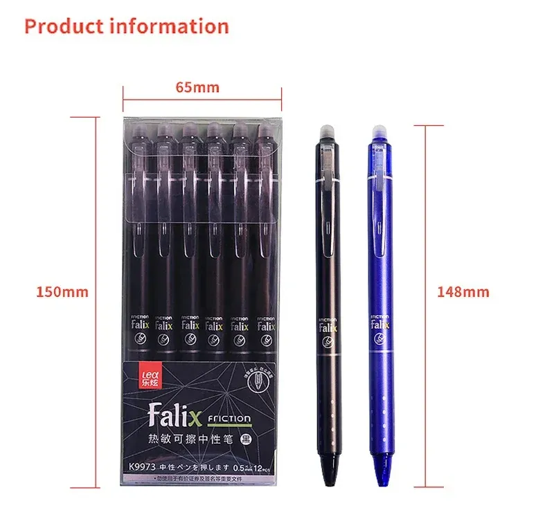 0.5mm Retractable Erasable Gel Pens Set with Built-in Eraser - Black & Blue Ink, Smooth Writing, 20 Refills Included for Office, School Exams & Stationery showcase 5