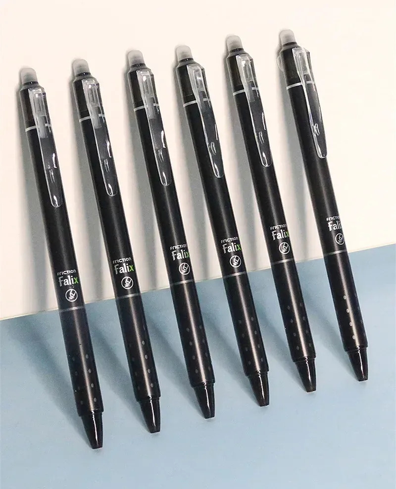 0.5mm Retractable Erasable Gel Pens Set with Built-in Eraser - Black & Blue Ink, Smooth Writing, 20 Refills Included for Office, School Exams & Stationery showcase 1