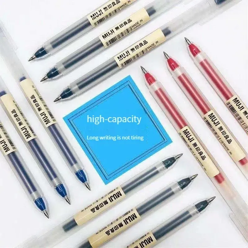 MUJI Gel Pen Set 6/8 Pcs Black Red Blue Ink 0.38mm 0.5mm Japanese Kawaii Stationery for Office School Students showcase 7