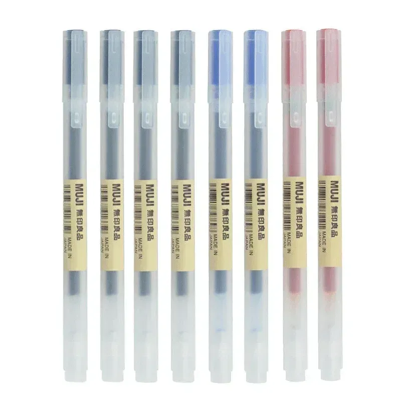 MUJI Gel Pen Set 6/8 Pcs Black Red Blue Ink 0.38mm 0.5mm Japanese Kawaii Stationery for Office School Students thumbnail 2