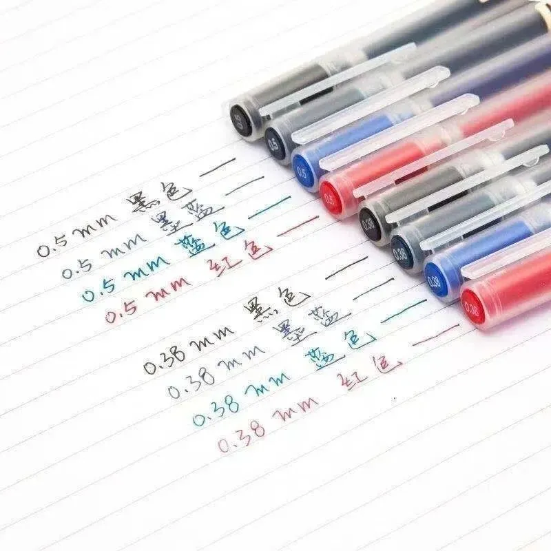 MUJI Gel Pen Set 6/8 Pcs Black Red Blue Ink 0.38mm 0.5mm Japanese Kawaii Stationery for Office School Students showcase 2