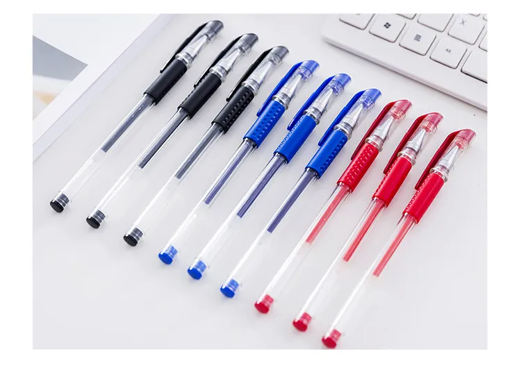 Set of 3 Gel Pens: Black, Blue, Red Ink with 0.5mm Bullet Tip for Smooth Writing - Ideal School & Office Stationery Supplies showcase 1