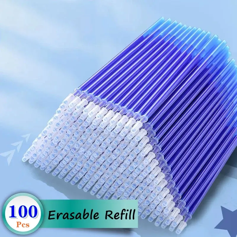0.5mm Erasable Gel Pen Refill Rods Set - Smooth Writing Blue/Black Ink, Washable Handle Stationery for School & Office thumbnail 1