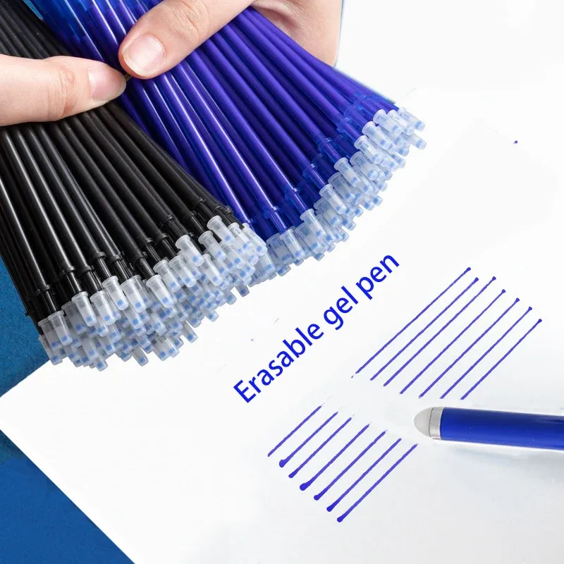 0.5mm Erasable Gel Pen Refill Rods Set - Smooth Writing Blue/Black Ink, Washable Handle Stationery for School & Office thumbnail 4