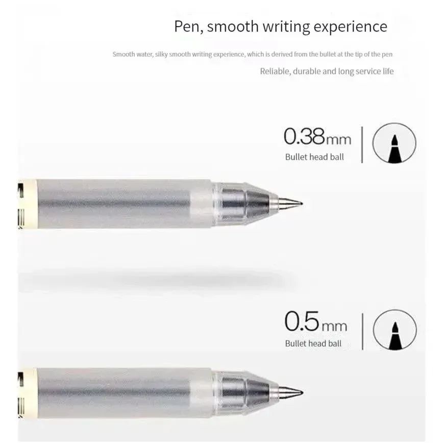 MUJI Gel Pens Set 6/8 Pcs Black Red Blue Ink 0.38mm 0.5mm Fine Point Japanese Kawaii Stationery for Office School Students thumbnail 5