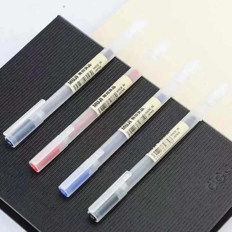 MUJI Gel Pens Set 6/8 Pcs Black Red Blue Ink 0.38mm 0.5mm Fine Point Japanese Kawaii Stationery for Office School Students thumbnail 6