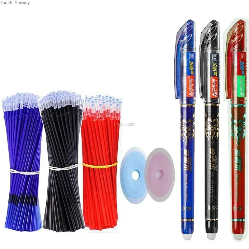 26 Pcs Kawaii Erasable Gel Pens Set - 0.35mm Fine Tip, Blue/Black/Red Ink, Perfect for School, Office, Students, Notebooks showcase 2