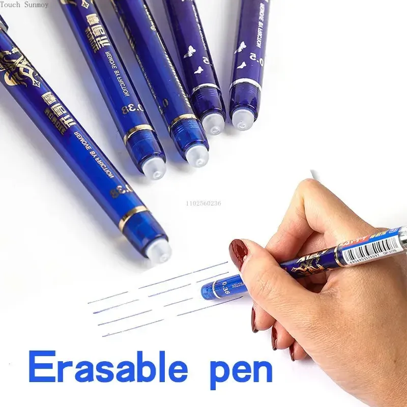 26 Pcs Kawaii Erasable Gel Pens Set - 0.35mm Fine Tip, Blue/Black/Red Ink, Perfect for School, Office, Students, Notebooks thumbnail 3