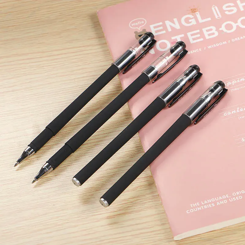 10-Piece Set 0.5mm Black Ink Gel Pens with Bullet Tip - Smooth Writing School & Office Stationery Supplies thumbnail 3
