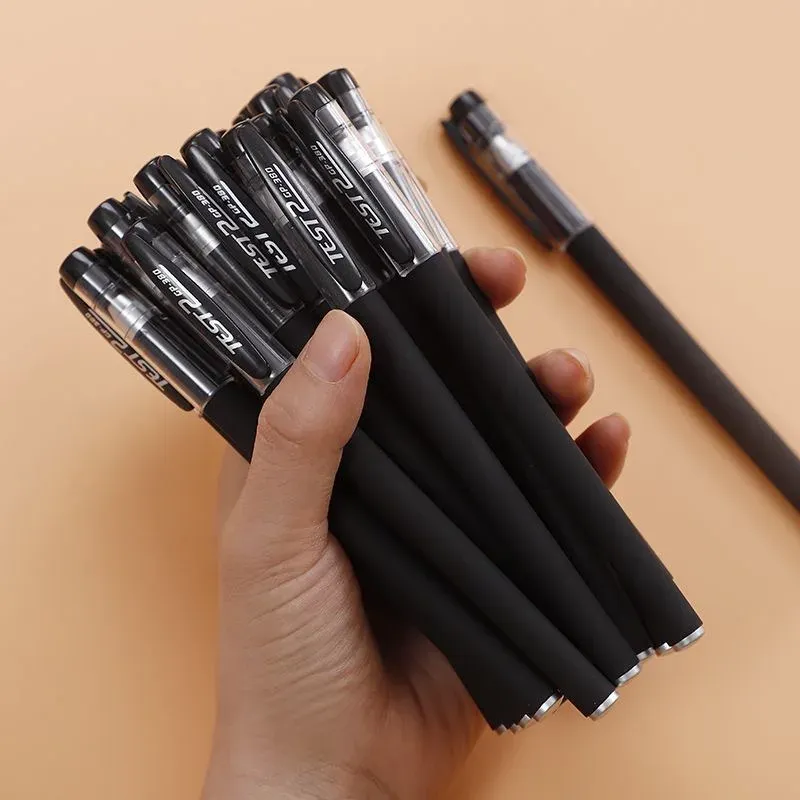 10-Piece Set 0.5mm Black Ink Gel Pens with Bullet Tip - Smooth Writing School & Office Stationery Supplies showcase 3