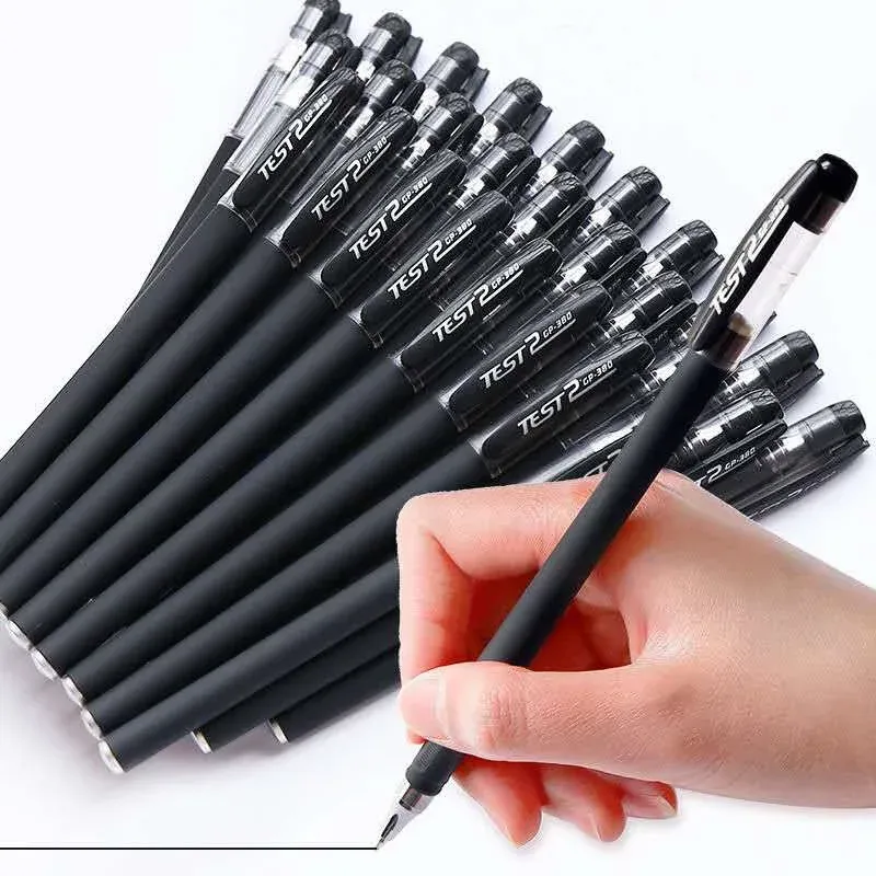 10-Piece Set 0.5mm Black Ink Gel Pens with Bullet Tip - Smooth Writing School & Office Stationery Supplies showcase 1