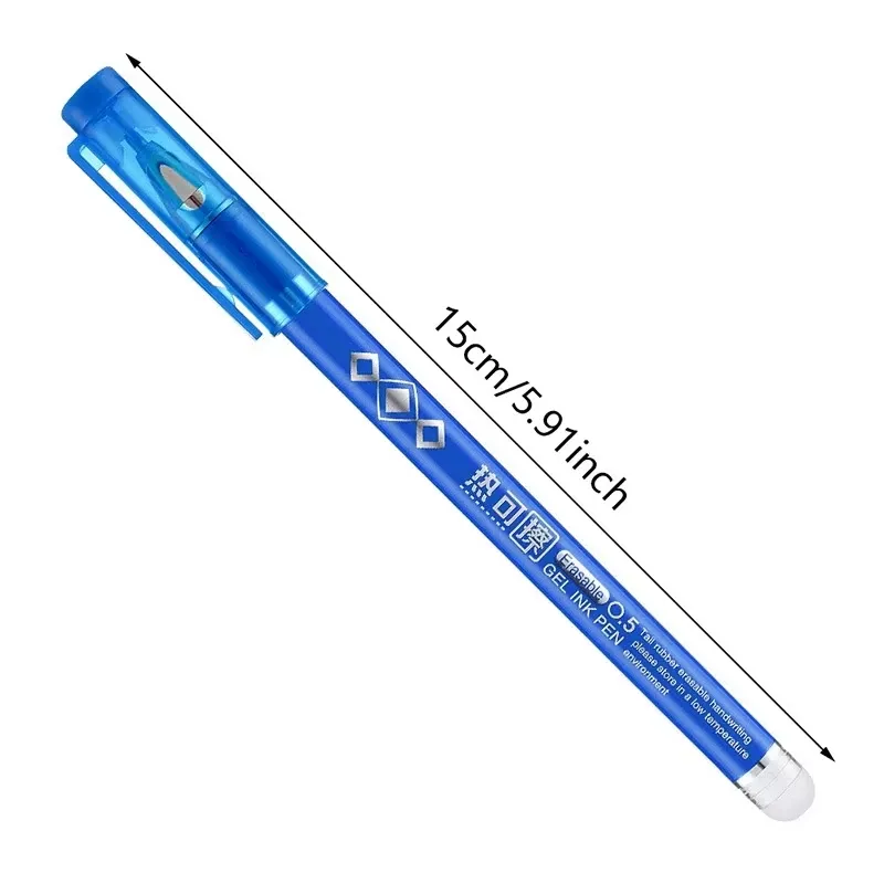 4PCS Heat Erasable Gel Pens Set, 0.7mm Bullet Nib, Smooth Writing, Black Blue Red Green Ink, Heat Sensitive for School & Office thumbnail 5