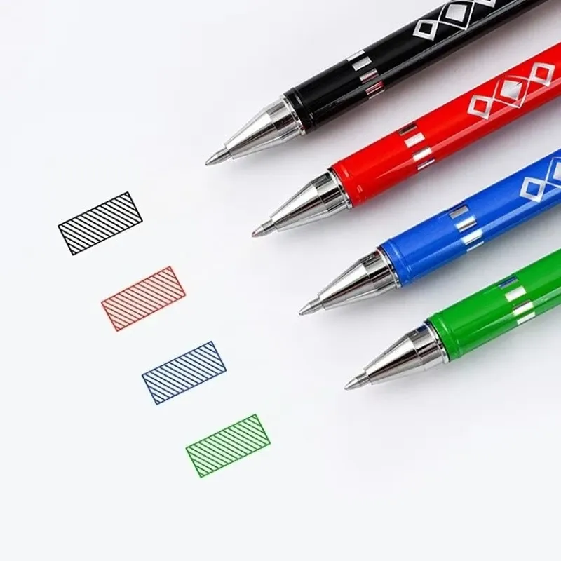 4PCS Heat Erasable Gel Pens Set, 0.7mm Bullet Nib, Smooth Writing, Black Blue Red Green Ink, Heat Sensitive for School & Office showcase 3