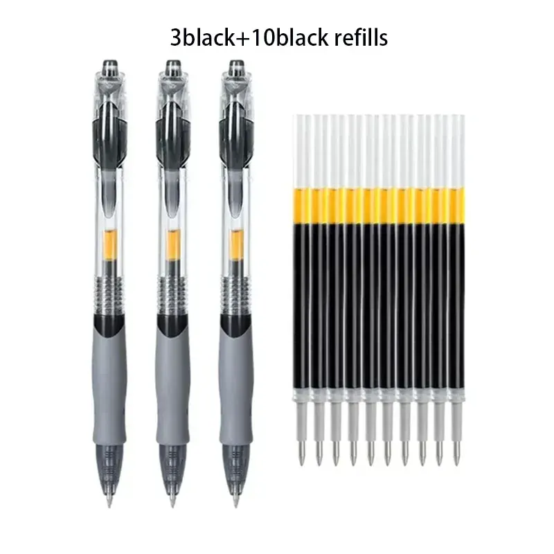 13/30pcs Retractable Gel Pens Set - Black, Red, Blue Ink Ballpoint Pens with Refills for Smooth Writing, Ideal for Office, School Supplies, and Stationery Needs thumbnail 6