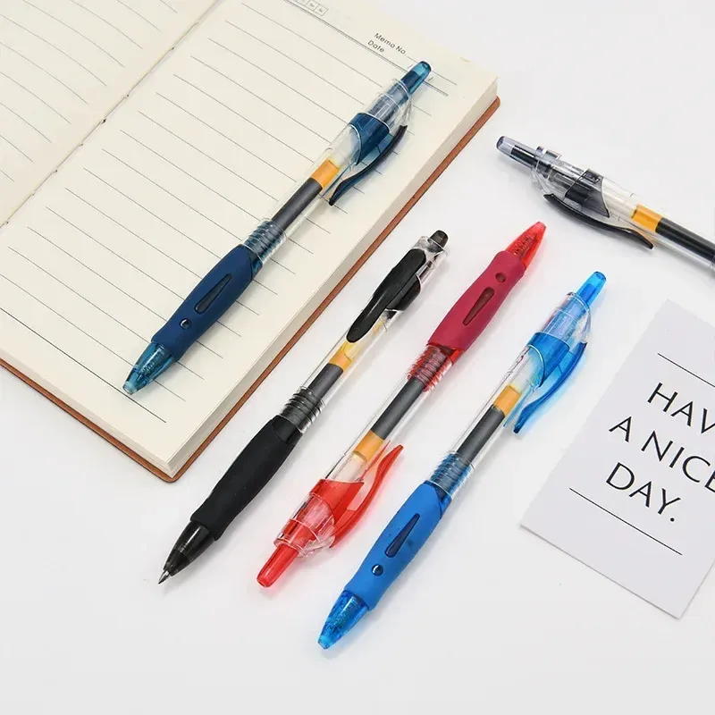 13/30pcs Retractable Gel Pens Set - Black, Red, Blue Ink Ballpoint Pens with Refills for Smooth Writing, Ideal for Office, School Supplies, and Stationery Needs thumbnail 2