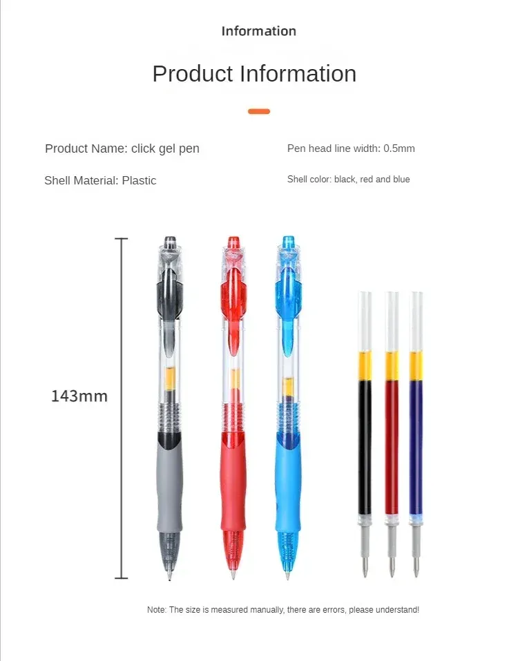 13/30pcs Retractable Gel Pens Set - Black, Red, Blue Ink Ballpoint Pens with Refills for Smooth Writing, Ideal for Office, School Supplies, and Stationery Needs showcase 2