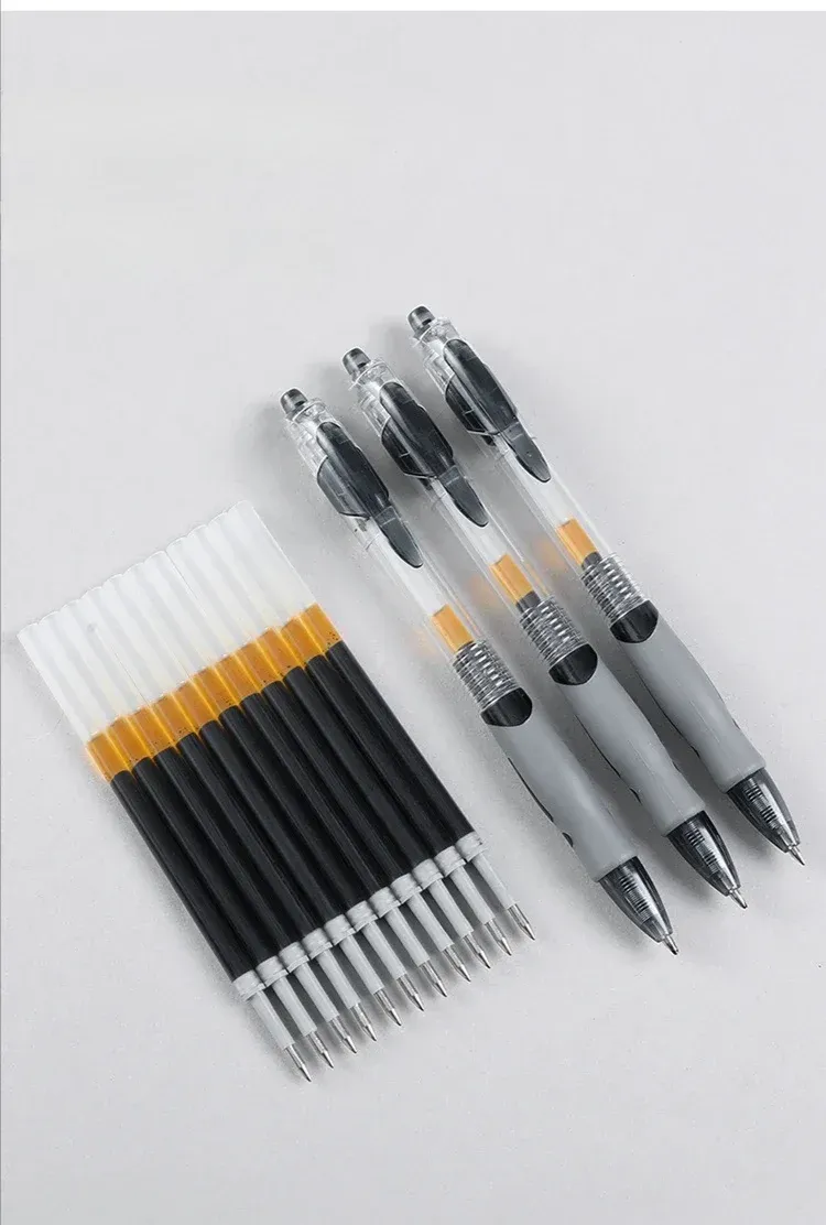 13/30pcs Retractable Gel Pens Set - Black, Red, Blue Ink Ballpoint Pens with Refills for Smooth Writing, Ideal for Office, School Supplies, and Stationery Needs showcase 4