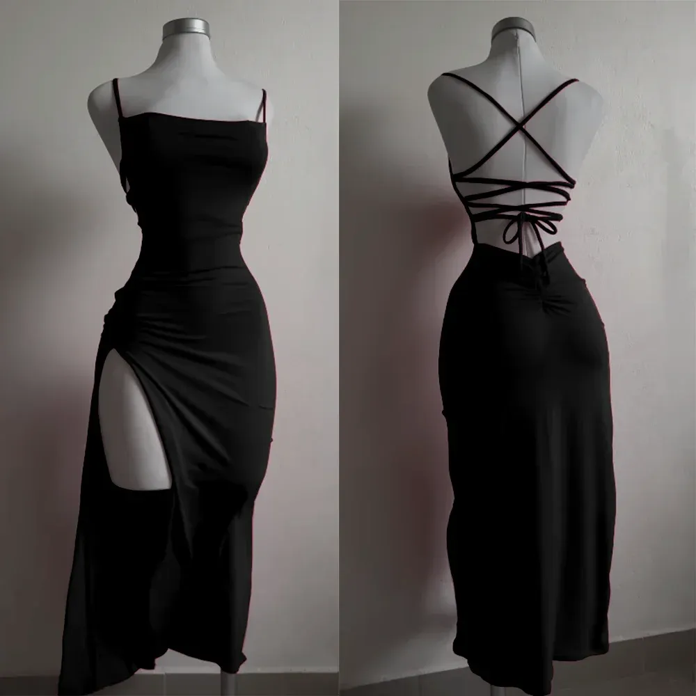 2025 Summer Halter Neck Bag Hip Dress for Women - Chic Sensibility Spice Girl Style, Bodycon Fit, Perfect for Evening Outings showcase 7