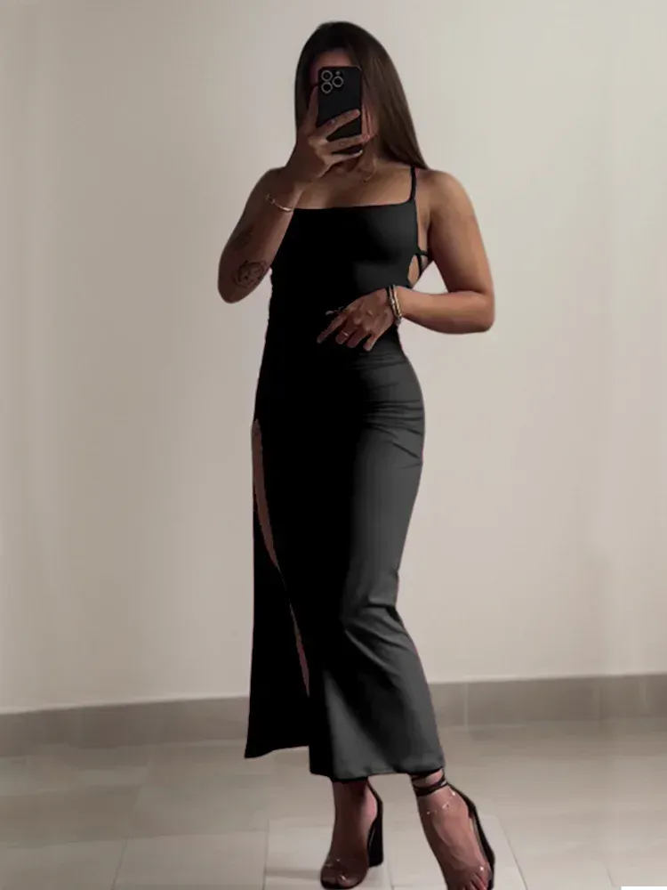 2025 Summer Halter Neck Bag Hip Dress for Women - Chic Sensibility Spice Girl Style, Bodycon Fit, Perfect for Evening Outings showcase 6