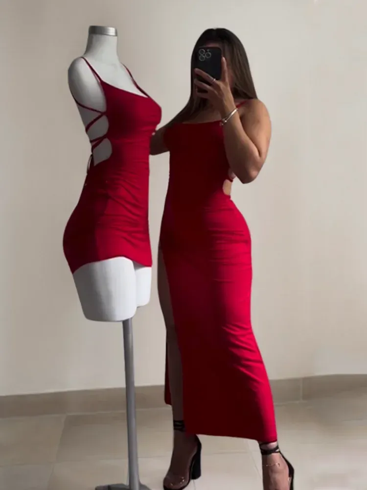 2025 Summer Halter Neck Bag Hip Dress for Women - Chic Sensibility Spice Girl Style, Bodycon Fit, Perfect for Evening Outings showcase 10