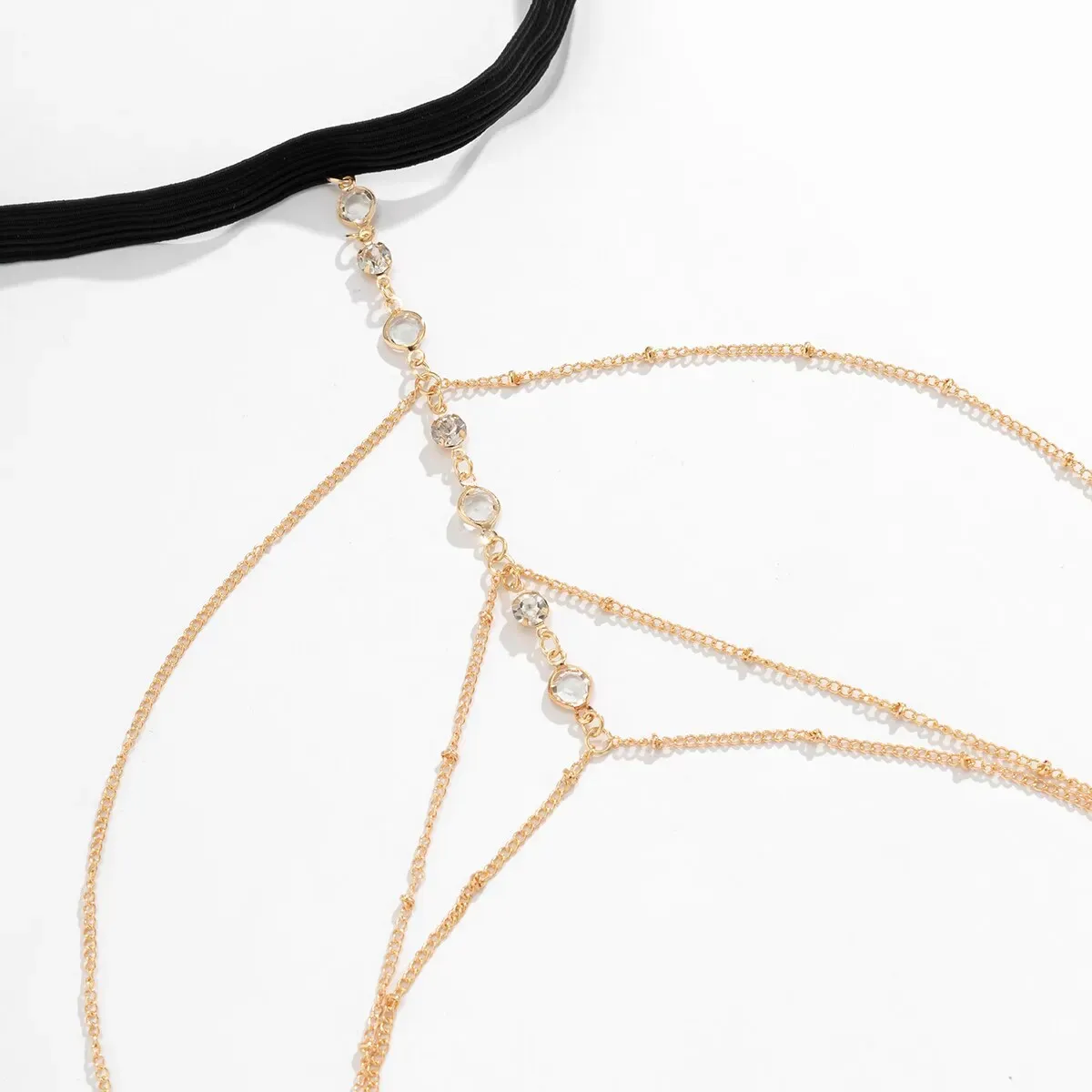Boho Crystal Thigh Chain for Women - Sexy Elastic Band Multilayer Tassel Leg Jewelry for Summer Beach Dresses showcase 6