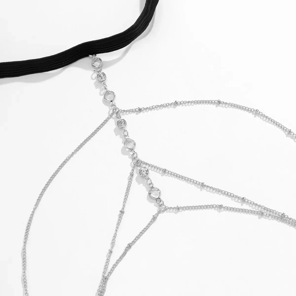 Boho Crystal Thigh Chain for Women - Sexy Elastic Band Multilayer Tassel Leg Jewelry for Summer Beach Dresses showcase 9