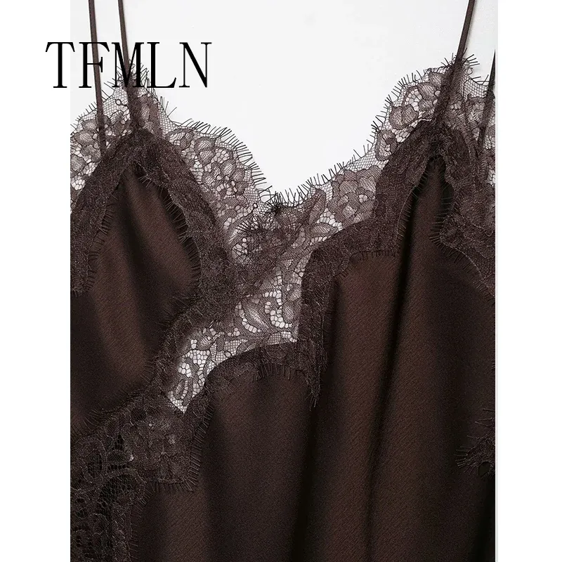 Women's Sexy Lace Splicing Mini Dress - Solid Sleeveless Asymmetrical Backless Party Sling Dress for Summer thumbnail 6