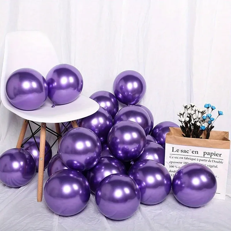 50PCS Macaron Pink Purple Metal Confetti Balloon Set for Weddings, Birthdays, Indoor & Outdoor Party Decorations showcase 5