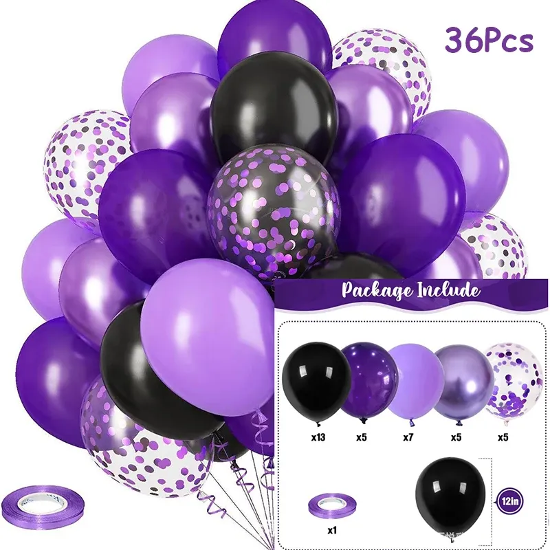 50PCS Macaron Pink Purple Metal Confetti Balloon Set for Weddings, Birthdays, Indoor & Outdoor Party Decorations showcase 7
