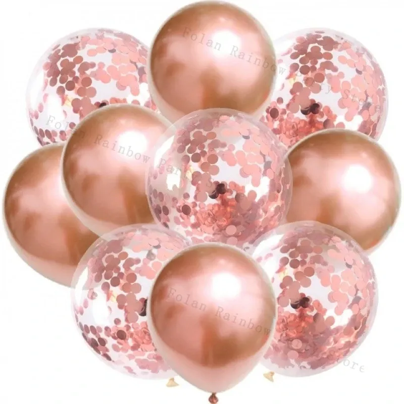 100pcs White & Gold Pastel Balloons - 10/12 Inch Latex Confetti Balloons for Birthday, Wedding, Anniversary Party Decorations showcase 8