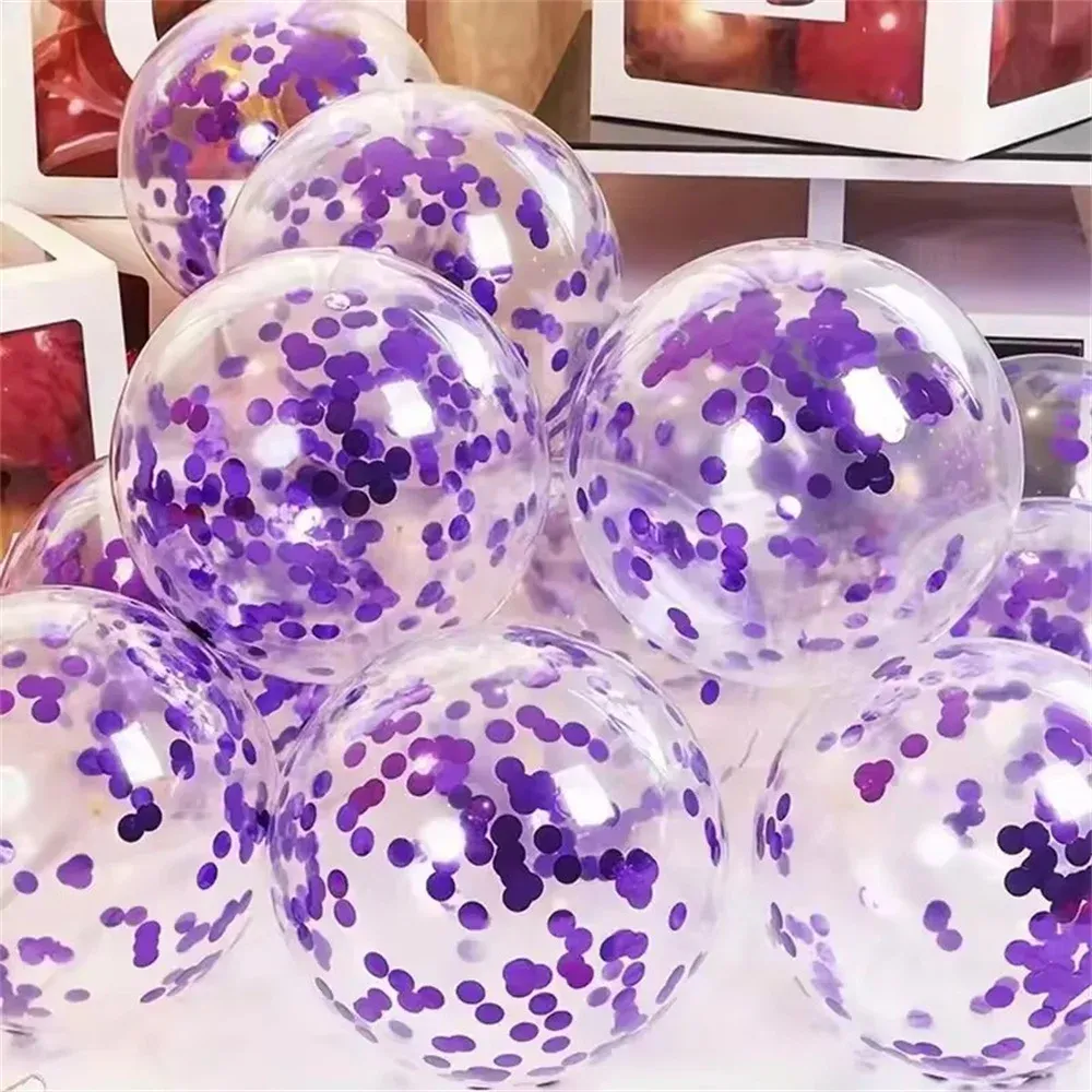 50PCS Macaron Pink Purple Metallic Confetti Balloons Set for Wedding Birthday Party Decorations Indoor Outdoor Celebration thumbnail 3