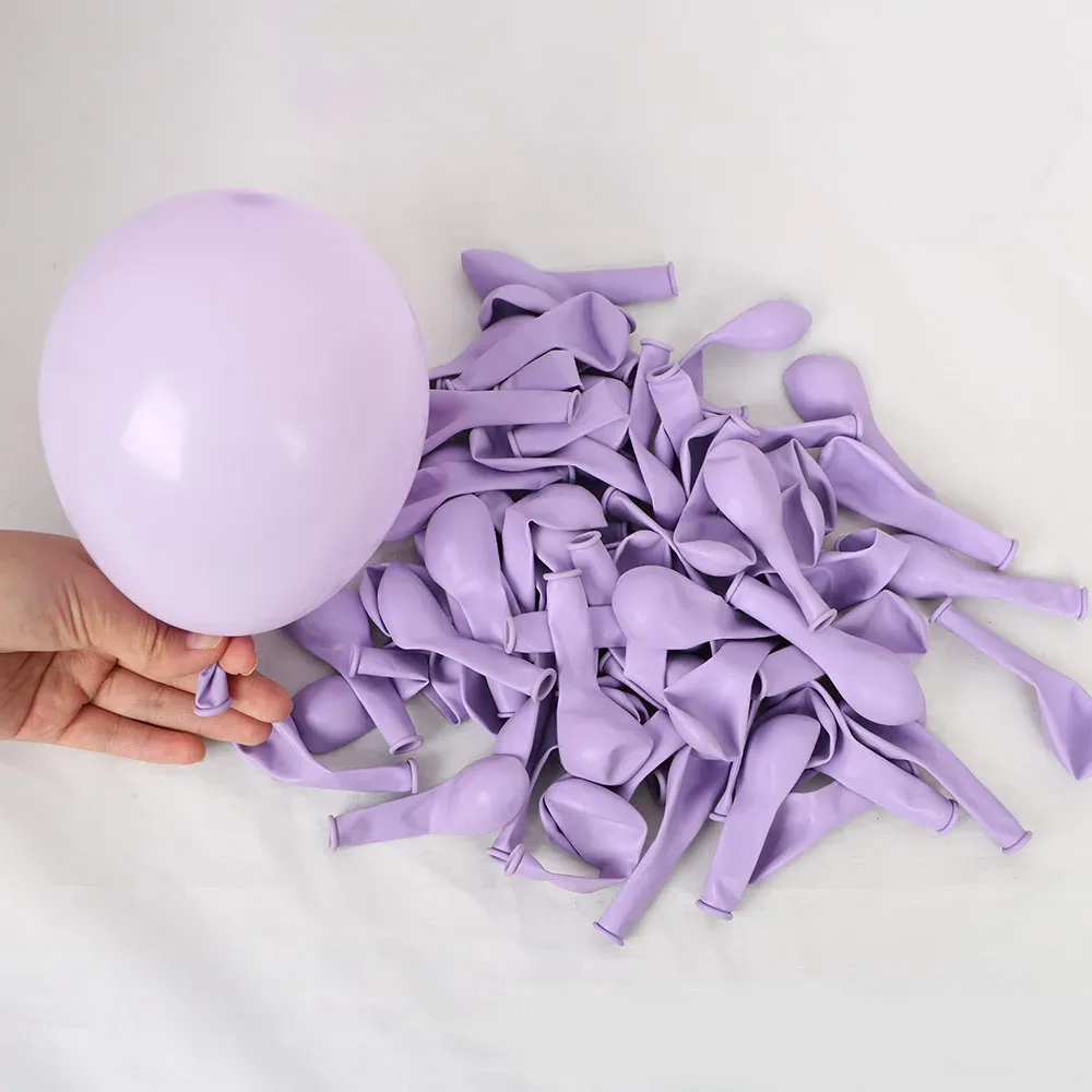 50PCS Macaron Pink Purple Metallic Confetti Balloons Set for Wedding Birthday Party Decorations Indoor Outdoor Celebration showcase 6