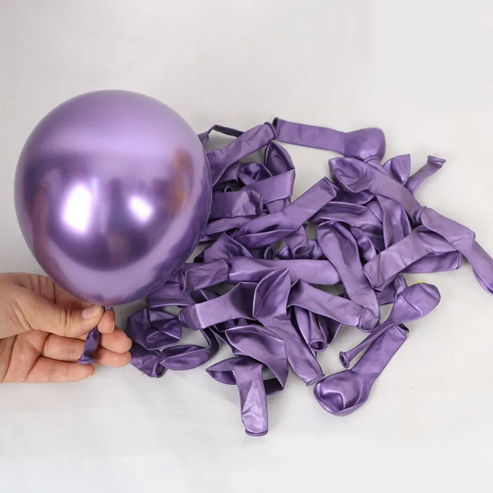 50PCS Macaron Pink Purple Metallic Confetti Balloons Set for Wedding Birthday Party Decorations Indoor Outdoor Celebration showcase 5