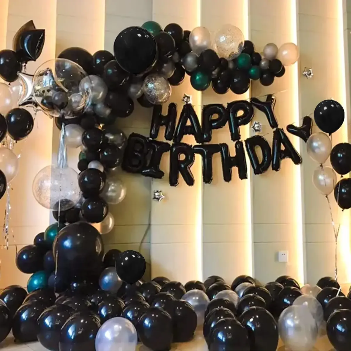 12 Inch Black Latex Balloons - Pack of 5-100 - Ideal for Weddings, Birthdays, Baby Showers, Anniversaries & Party Decorations showcase 4