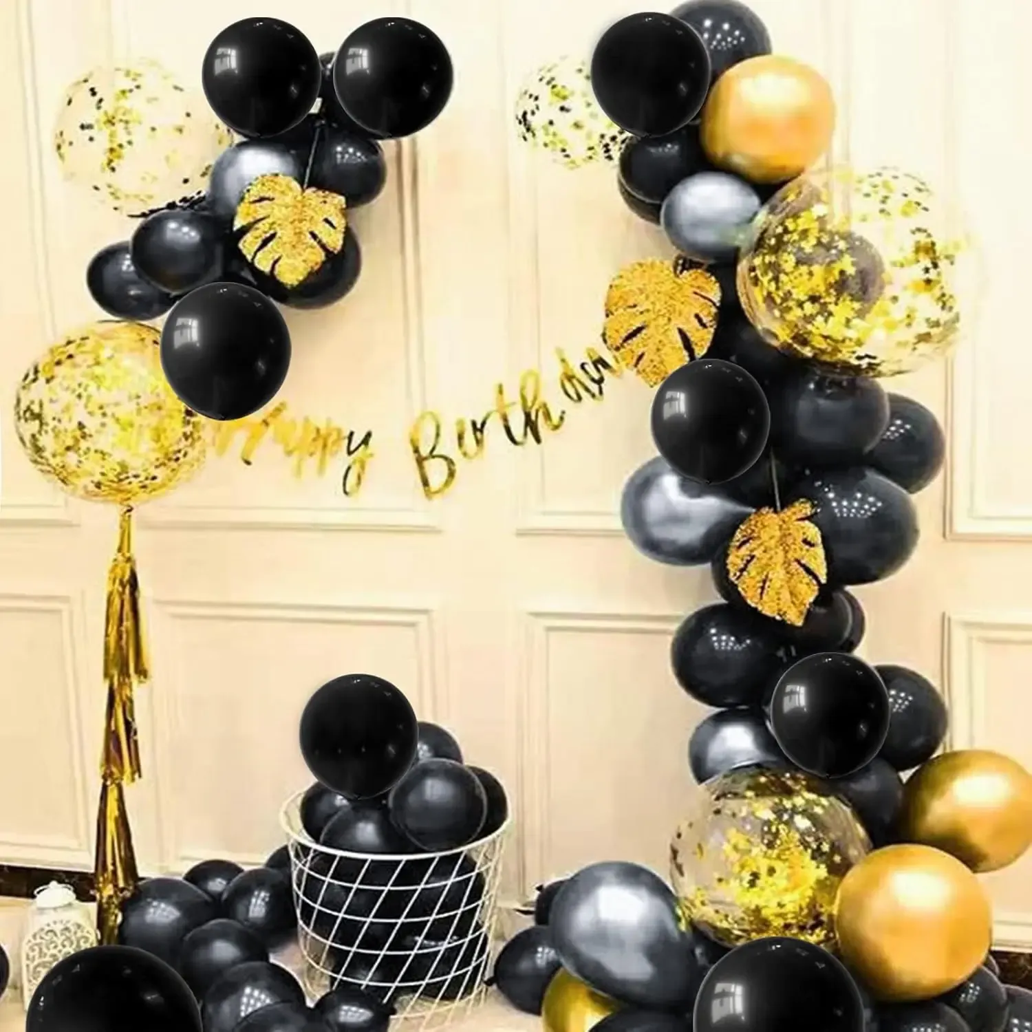 12 Inch Black Latex Balloons - Pack of 5-100 - Ideal for Weddings, Birthdays, Baby Showers, Anniversaries & Party Decorations thumbnail 5