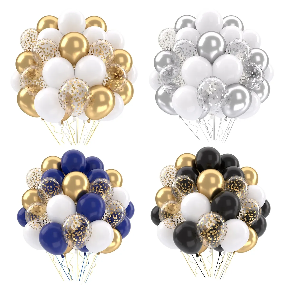 101Pcs Metallic Pearl Latex Confetti Balloons Set - Gold Theme for Birthday, Wedding, Baby Shower Party Decorations thumbnail 5