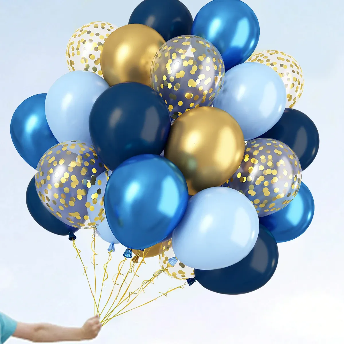 101Pcs Metallic Pearl Latex Confetti Balloons Set - Gold Theme for Birthday, Wedding, Baby Shower Party Decorations thumbnail 3