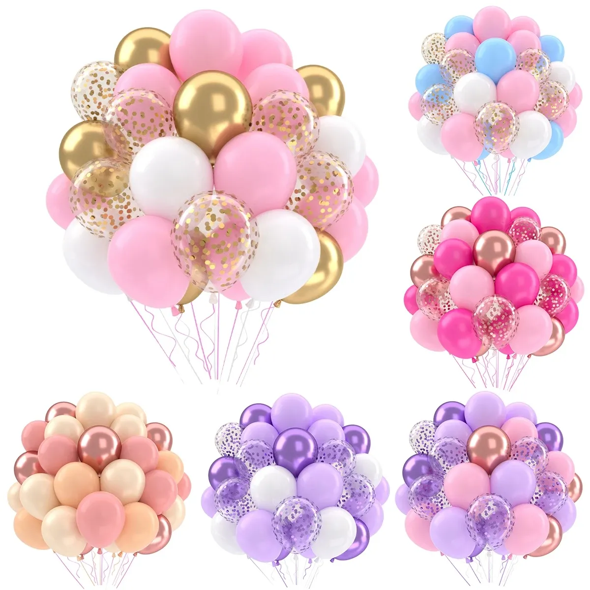 101Pcs Metallic Pearl Latex Confetti Balloons Set - Gold Theme for Birthday, Wedding, Baby Shower Party Decorations thumbnail 2