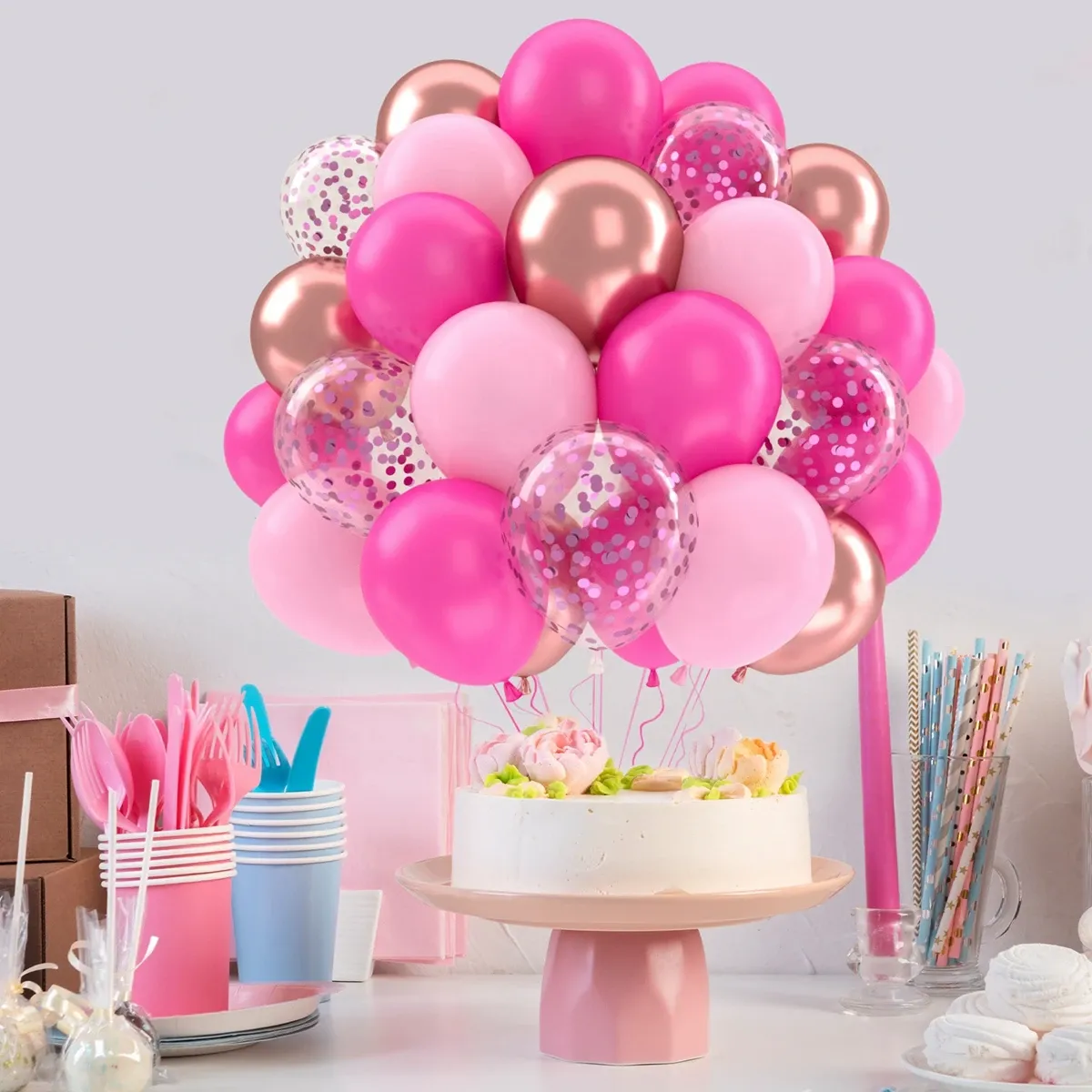 101Pcs Metallic Pearl Latex Confetti Balloons Set - Gold Theme for Birthday, Wedding, Baby Shower Party Decorations showcase 10