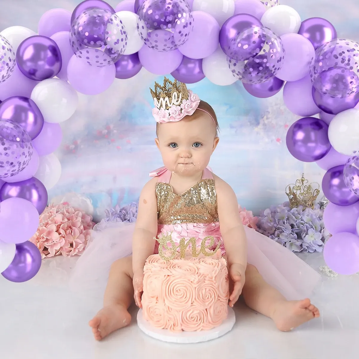 101Pcs Metallic Pearl Latex Confetti Balloons Set - Gold Theme for Birthday, Wedding, Baby Shower Party Decorations showcase 7