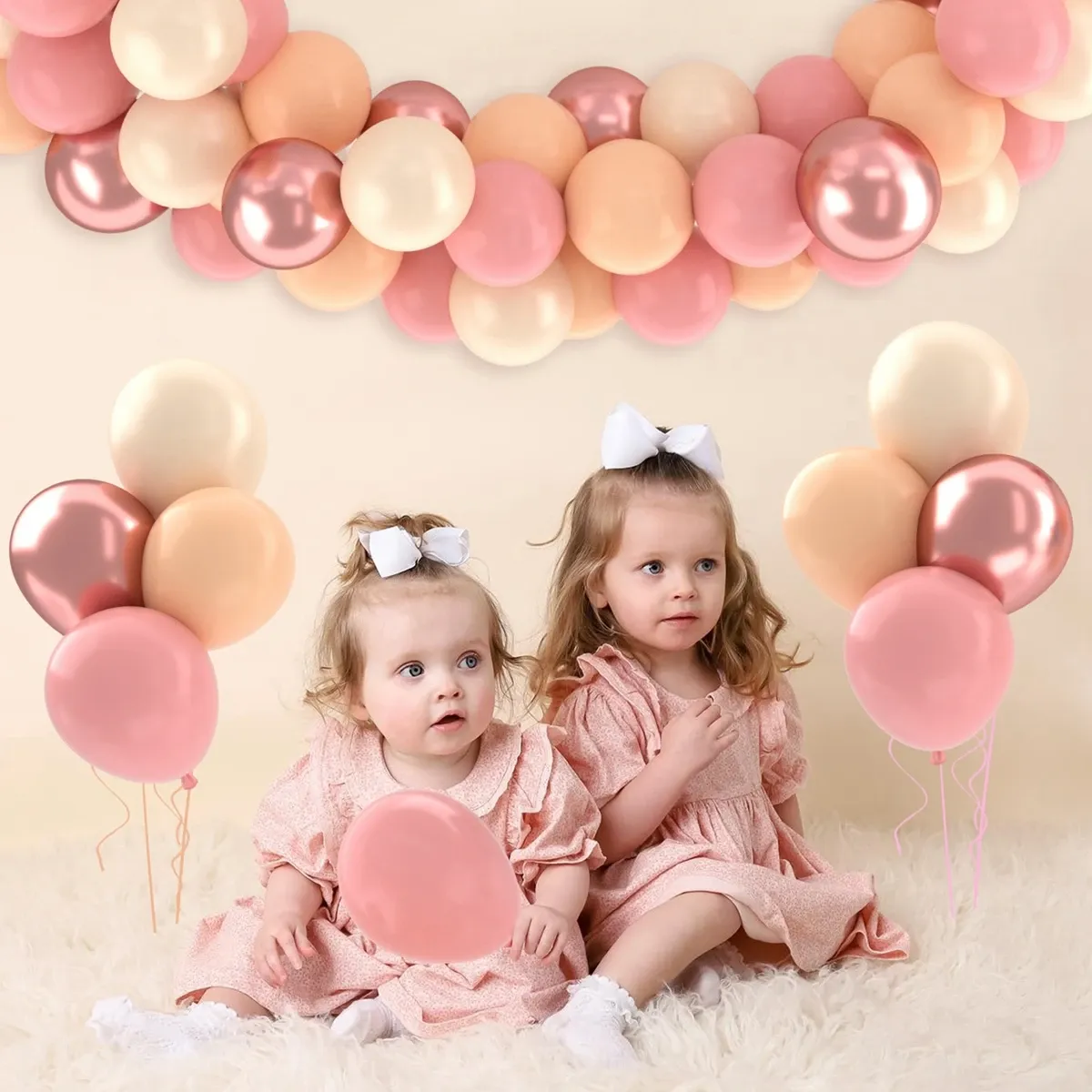 101Pcs Metallic Pearl Latex Confetti Balloons Set - Gold Theme for Birthday, Wedding, Baby Shower Party Decorations showcase 3