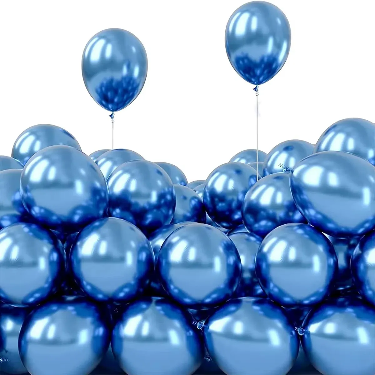 50pcs Chrome Metallic Balloons 5" 10" 12" - Happy Birthday Banner Party Decorations for Valentine's Day, Weddings, Anniversaries, Baby Showers & More - Image 3