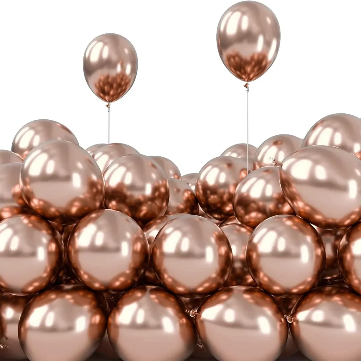 50pcs Chrome Metallic Balloons 5" 10" 12" - Happy Birthday Banner Party Decorations for Valentine's Day, Weddings, Anniversaries, Baby Showers & More showcase 3