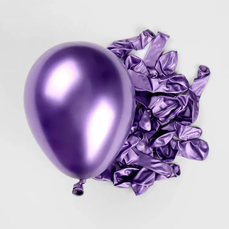 Metallic Chrome Latex Balloons - Gold, Pink, Blue - 20/40pcs Helium Party Decor for Weddings, Birthdays, Baby Showers - Shiny Party Supplies thumbnail 3