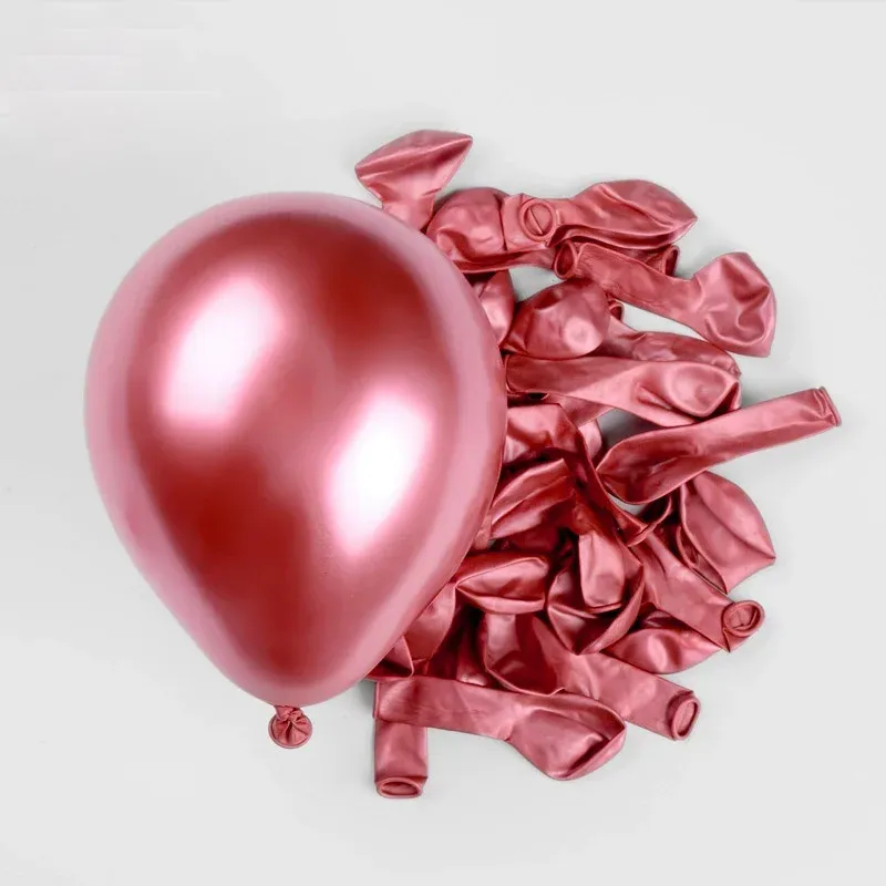 Metallic Chrome Latex Balloons - Gold, Pink, Blue - 20/40pcs Helium Party Decor for Weddings, Birthdays, Baby Showers - Shiny Party Supplies showcase 9