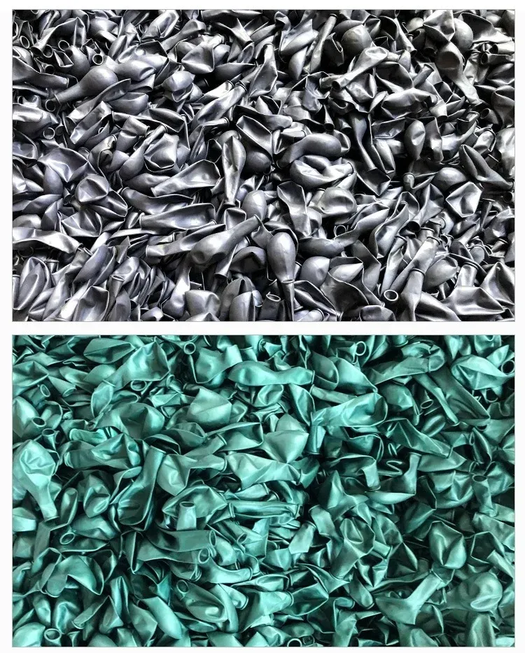 40 Pcs Blue Agate Marble Balloons Set with Silver Confetti - Perfect for Weddings, Valentine's Day, Baby Showers, and Birthday Parties showcase 9